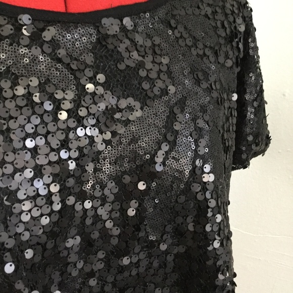 Black Sequin Crop | Size S - Picture 3 of 7